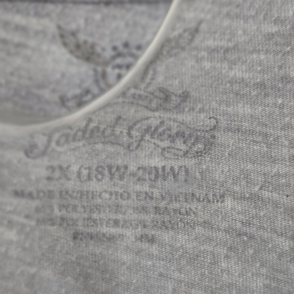 *3/$20 Faded Glory Gray 3/4 Sleeve Ruched Tunic - Picture 2 of 4